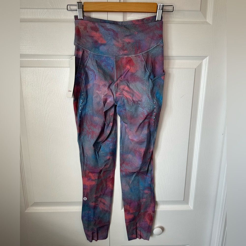 Lululemon Fast and Free HR Tight 25” with Pockets Hazy Afterglow Multi - Picture 11 of 13
